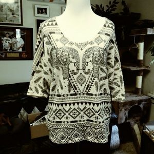 Fallout elephant 3/4 sleeve top